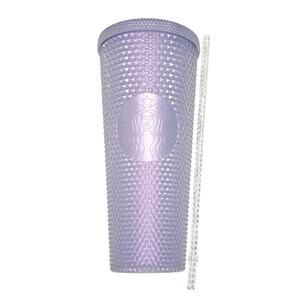 Starbucks New RARE Icy Lilac Iridescent Holiday 2021 Studded 24 oz Venti tumbler